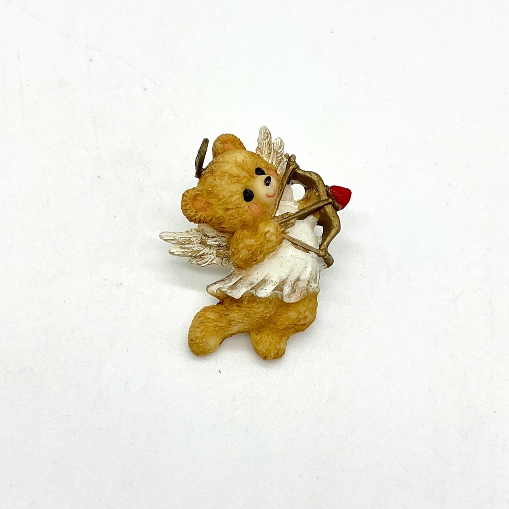 Cupid Teddy Bear Pin Angel‎ Wings Bow Arrow Valentine's Day Brooch